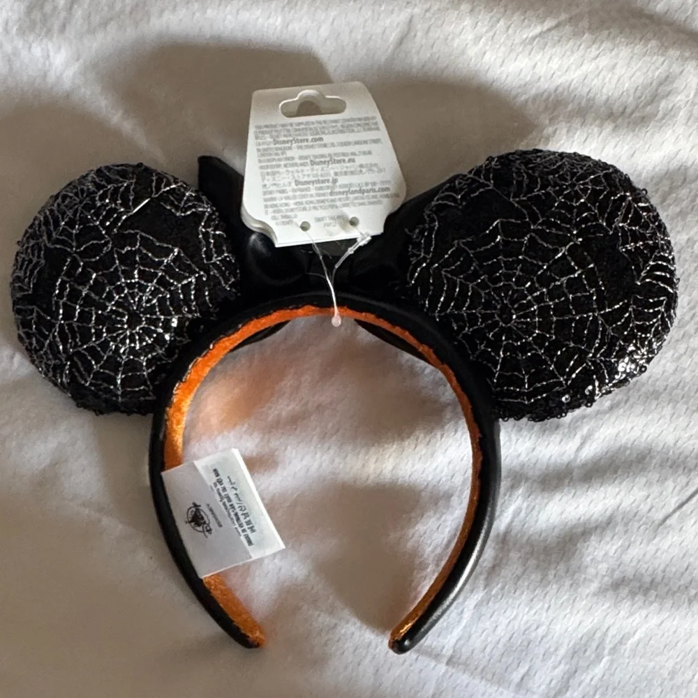 Disney parks Halloween spider Black and Orange Minnie Ears - Picture 2 of 2